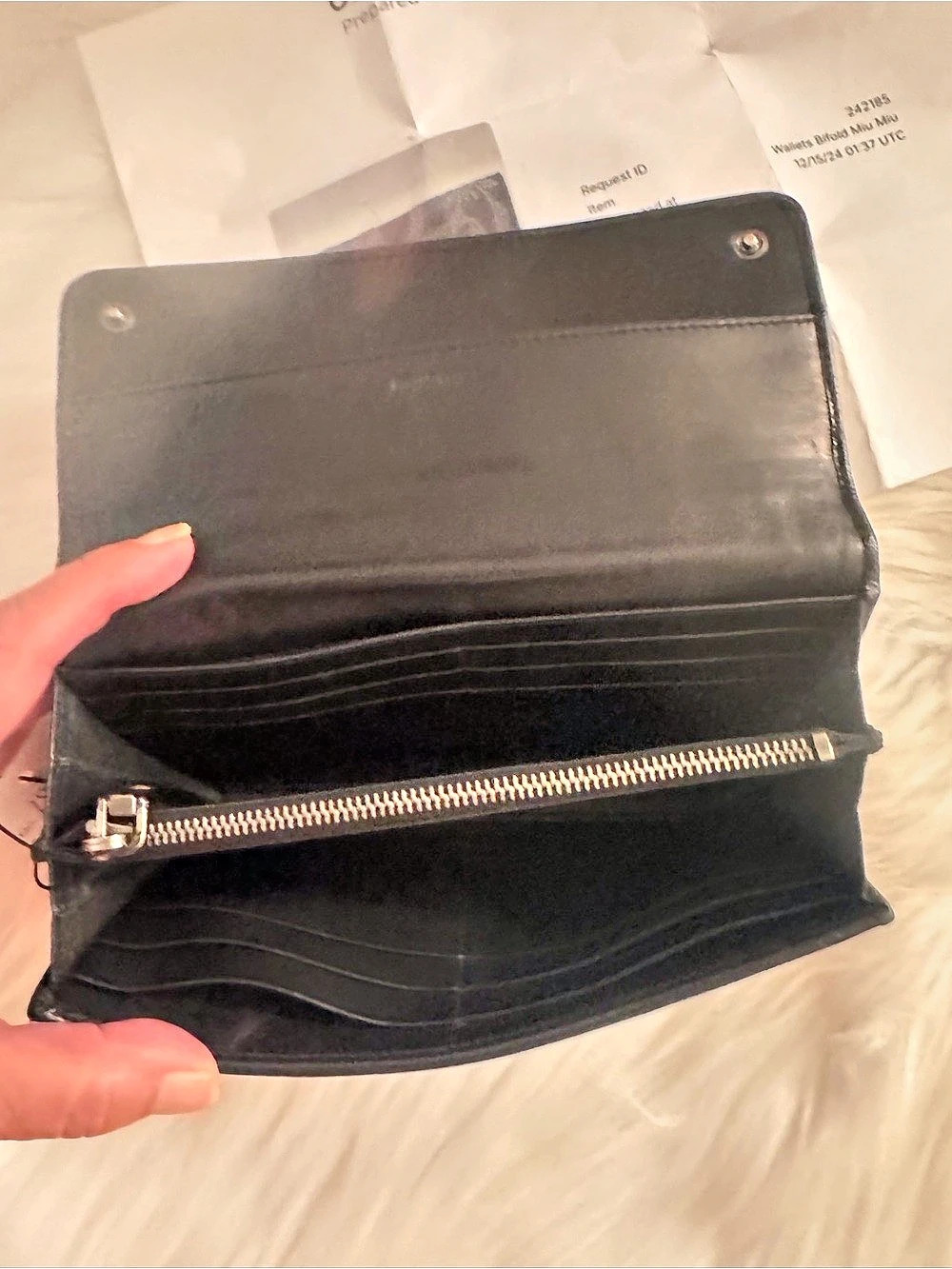 Miu Miu Black Studded leather Wallet - Picture 7 of 16
